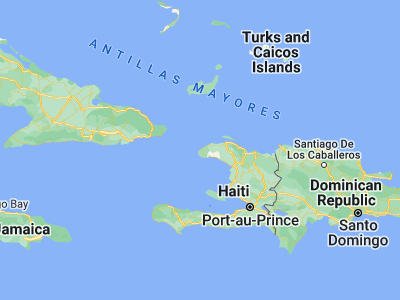 Map showing location of Môle Saint-Nicolas (19.8, -73.38333)