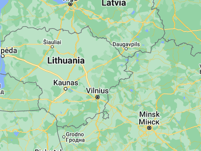 Map showing location of Molėtai (55.23333, 25.41667)