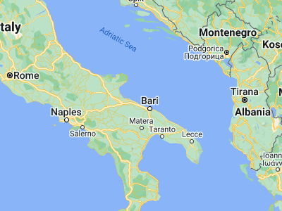 Map showing location of Molfetta (41.20023, 16.59748)