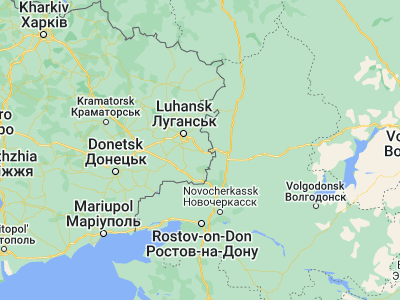 Map showing location of Molodogvardeysk (48.34578, 39.65824)