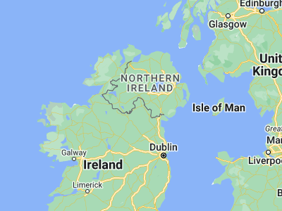Map showing location of Monaghan (54.25, -6.96667)