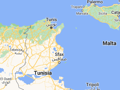 Map showing location of Monastir (35.77799, 10.82617)