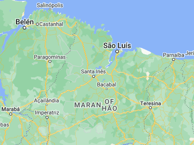 Map showing location of Monção (-3.49167, -45.25111)