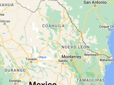 Map showing location of Monclova (26.90702, -101.42052)