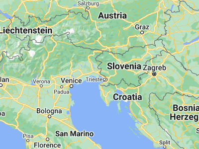 Map showing location of Monfalcone (45.80722, 13.53417)