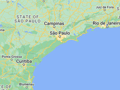 Map showing location of Mongaguá (-24.09306, -46.62083)