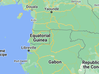 Map showing location of Mongomo (1.62742, 11.31346)