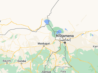 Map showing location of Mongonu (12.67863, 13.60792)