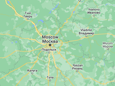 Map showing location of Monino (55.84244, 38.19362)