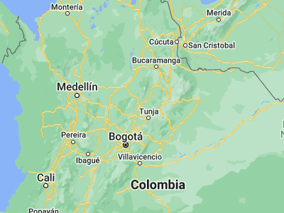 Map showing location of Moniquirá (5.87638, -73.57284)