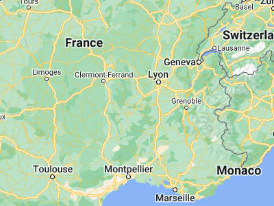 Map showing location of Monistrol-sur-Loire (45.29334, 4.17161)