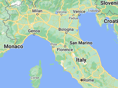 Map showing location of Monsummano Terme (43.87035, 10.81231)