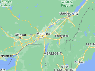 Map showing location of Mont-Saint-Hilaire (45.56678, -73.19915)