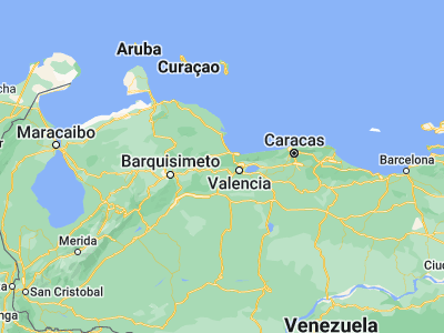Map showing location of Montalbán (10.21298, -68.32674)