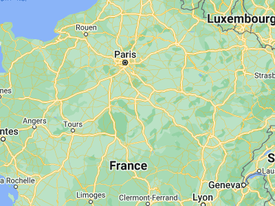 Map showing location of Montargis (48, 2.75)