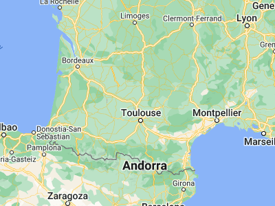 Map showing location of Montauban (44.01667, 1.35)