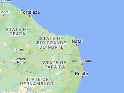 Map showing location of Monte Alegre (-5.88972, -36.30139)