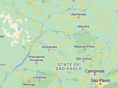 Map showing location of Monte Aprazível (-20.7725, -49.71417)