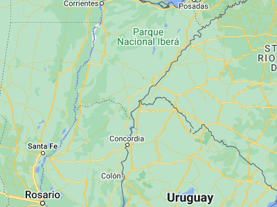 Map showing location of Monte Caseros (-30.25359, -57.63626)