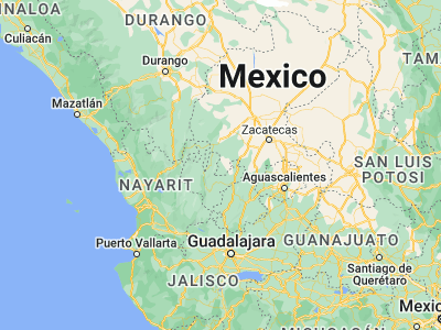 Map showing location of Monte Escobedo (22.3025, -103.56276)