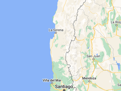Map showing location of Monte Patria (-30.69194, -70.94667)