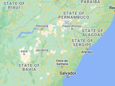 Map showing location of Monte Santo (-10.43778, -39.33278)