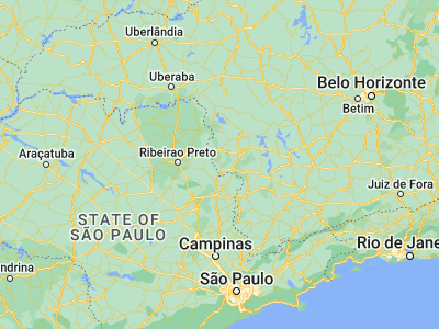 Map showing location of Monte Santo de Minas (-21.18972, -46.98028)