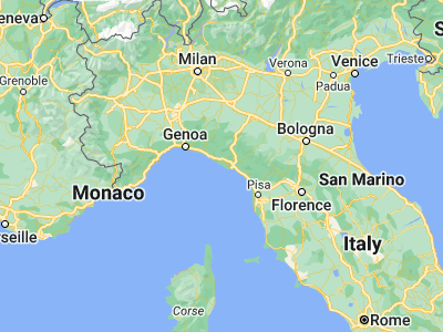 Map showing location of Monterosso al Mare (44.14666, 9.65494)