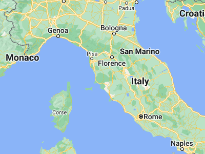 Map showing location of Monterotondo Marittimo (43.14556, 10.85591)