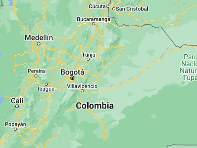Map showing location of Monterrey (4.87206, -72.89879)