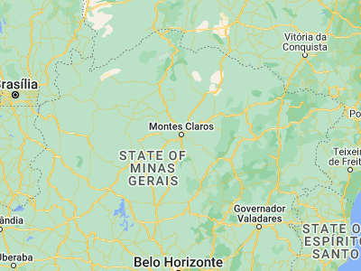 Map showing location of Montes Claros (-16.735, -43.86167)
