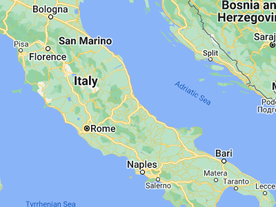 Map showing location of Montesilvano (42.50394, 14.138)