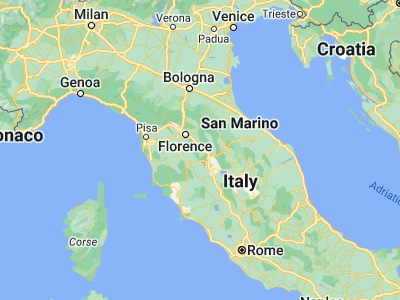 Map showing location of Montevarchi (43.52765, 11.56893)