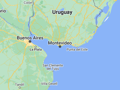 Map showing location of Montevideo (-34.83346, -56.16735)