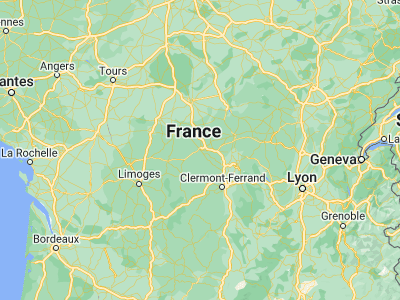 Map showing location of Montluçon (46.33333, 2.6)