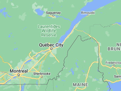 Map showing location of Montmagny (46.98043, -70.55493)