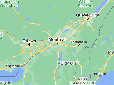 Map showing location of Montréal (45.50884, -73.58781)