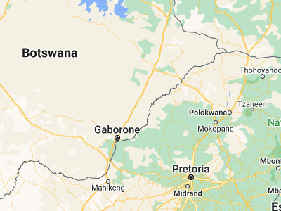 Map showing location of Mookane (-23.68805, 26.65948)