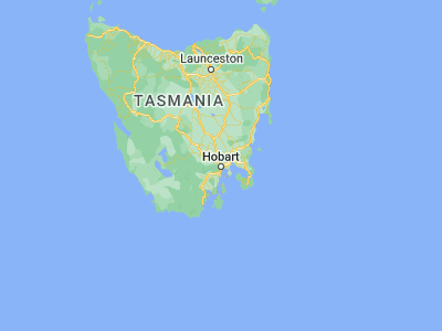 Map showing location of Moonah (-42.85, 147.3)