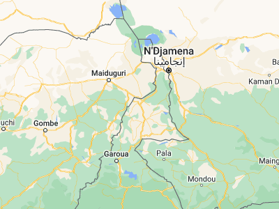 Map showing location of Mora (11.04611, 14.14011)