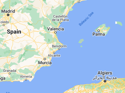 Map showing location of Moraira (38.68866, 0.13484)