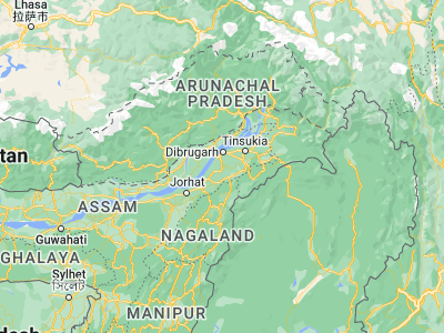 Map showing location of Morānha (27.18735, 94.91557)