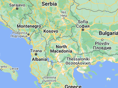 Map showing location of Morani (41.91111, 21.55)