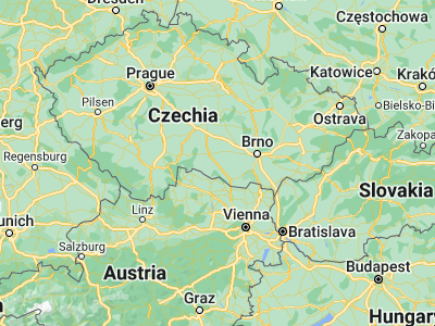 Map showing location of Moravské Budějovice (49.05209, 15.80864)