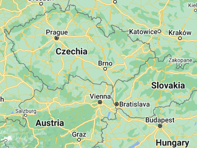 Map showing location of Moravský Krumlov (49.04893, 16.31169)