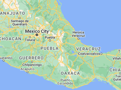 Map showing location of Morelos Cañada (18.73684, -97.41907)