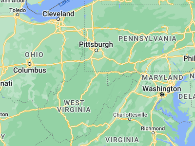 Map showing location of Morgantown (39.62953, -79.9559)