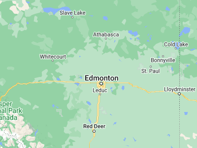 Map showing location of Morinville (53.80014, -113.65203)