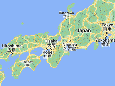 Map showing location of Moriyama (35.06667, 135.98333)