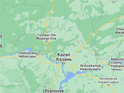Map showing location of Morki (56.43028, 48.99472)